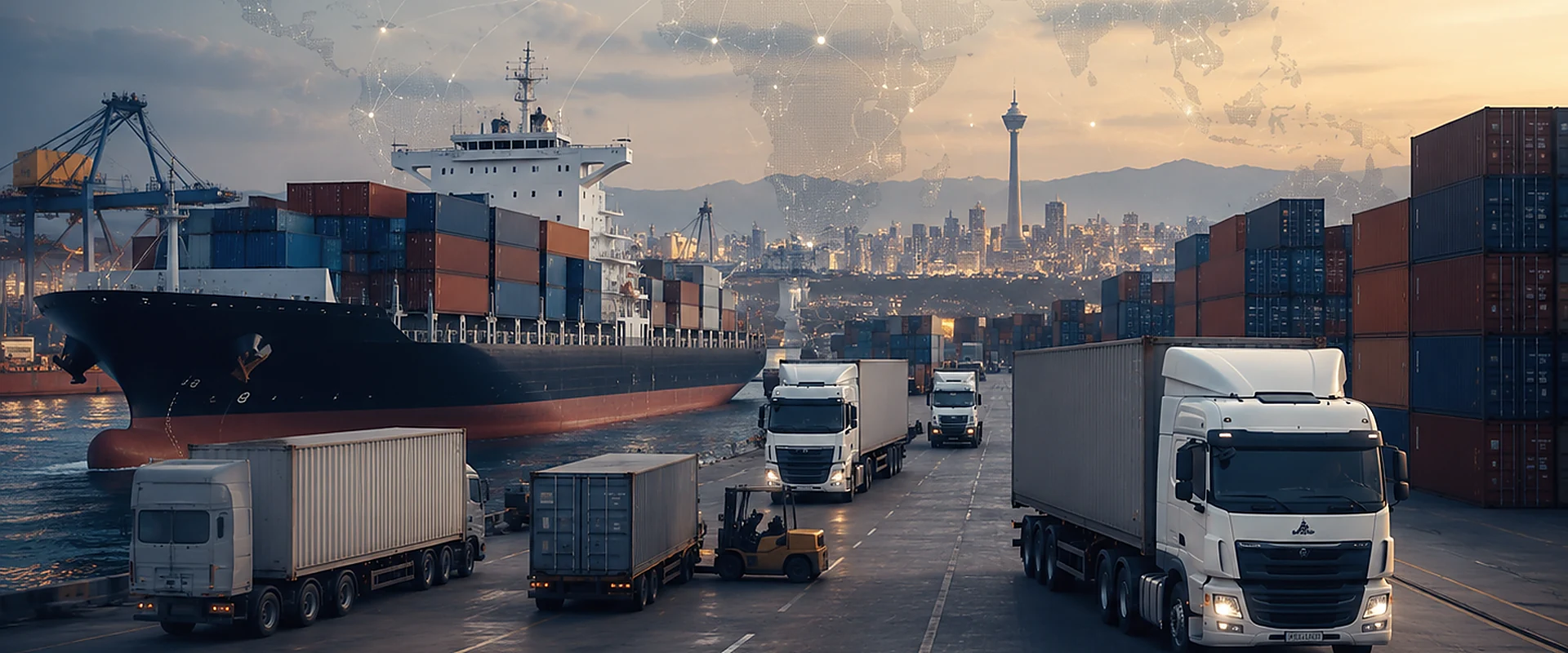 Multimodal freight routes connecting Tehran to international markets